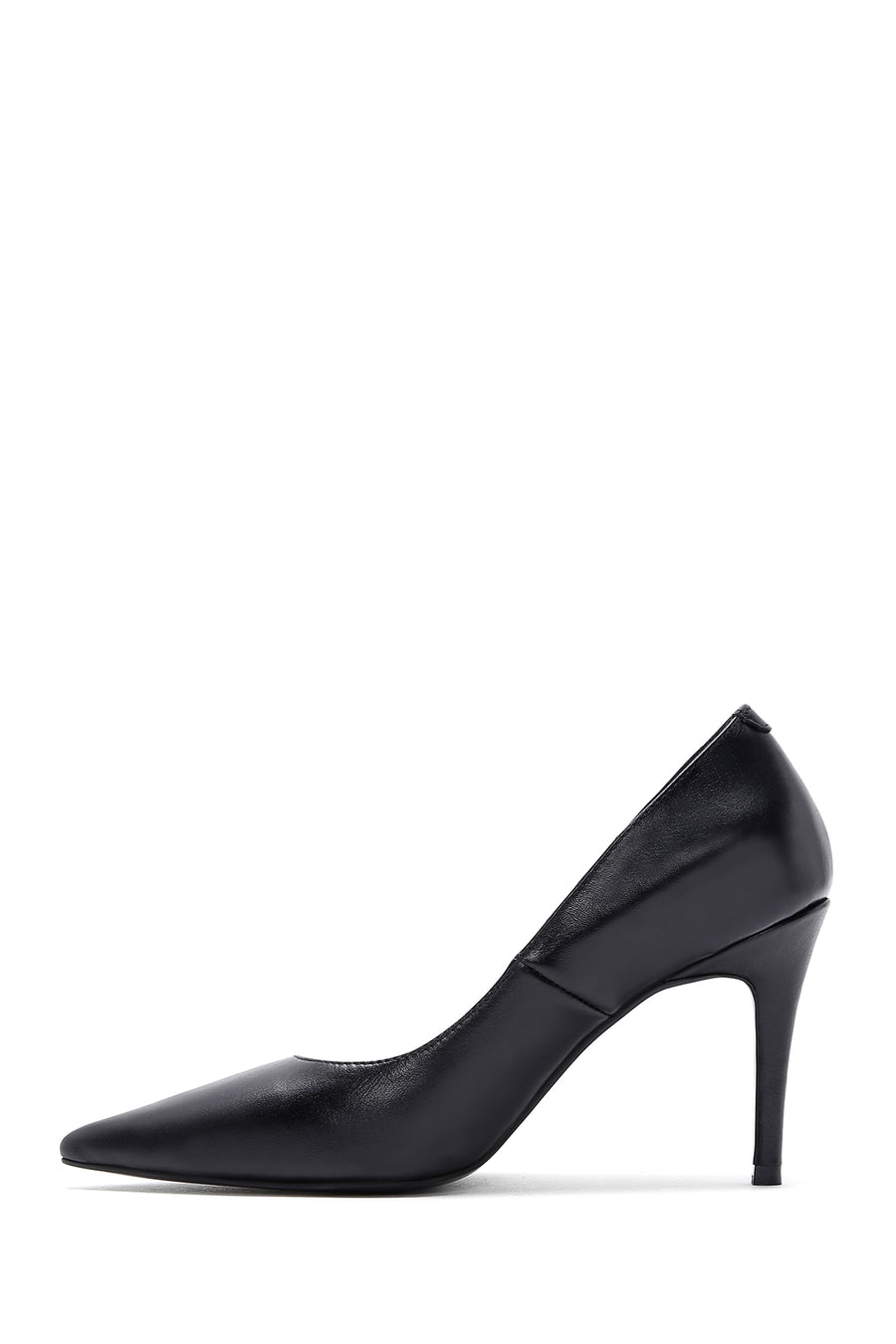 Women's Black Leather Stiletto