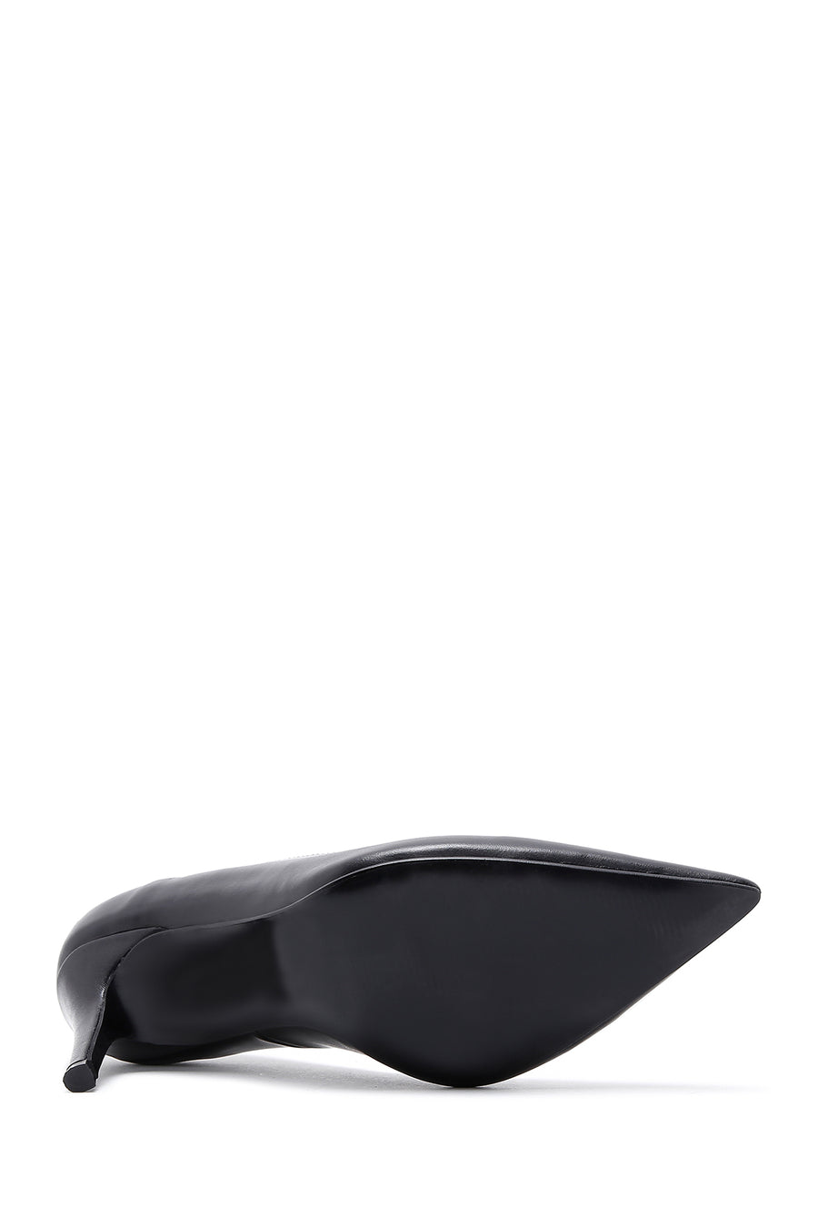 Women's Black Leather Stiletto