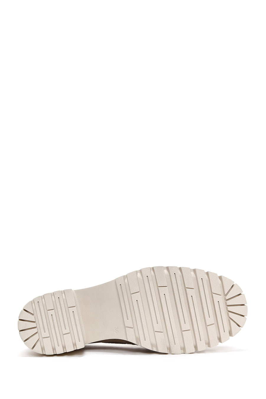 Women's Beige Suede Leather Heeled Loafer