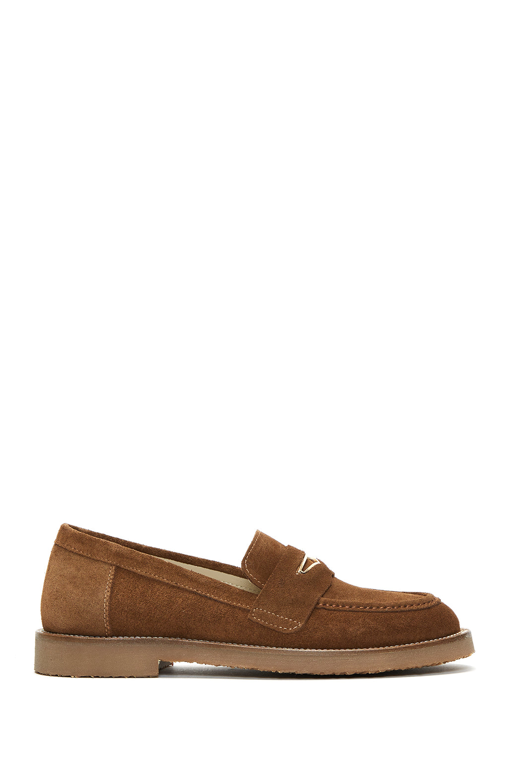Kadın Taba Süet Deri Loafer
