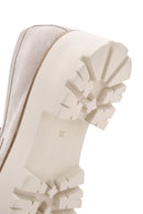 Kadın Bej Süet Deri Kalın Tabanlı Loafer | Derimod