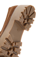 Women's Tan Suede Leather Thick Soled Loafer | Derimod