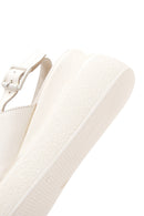 Women's Beige Leather Thick Soled Sandals | Derimod