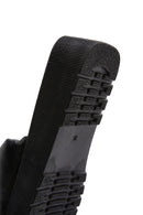 Women's Black Thick-Sole Leather Sandals | Derimod