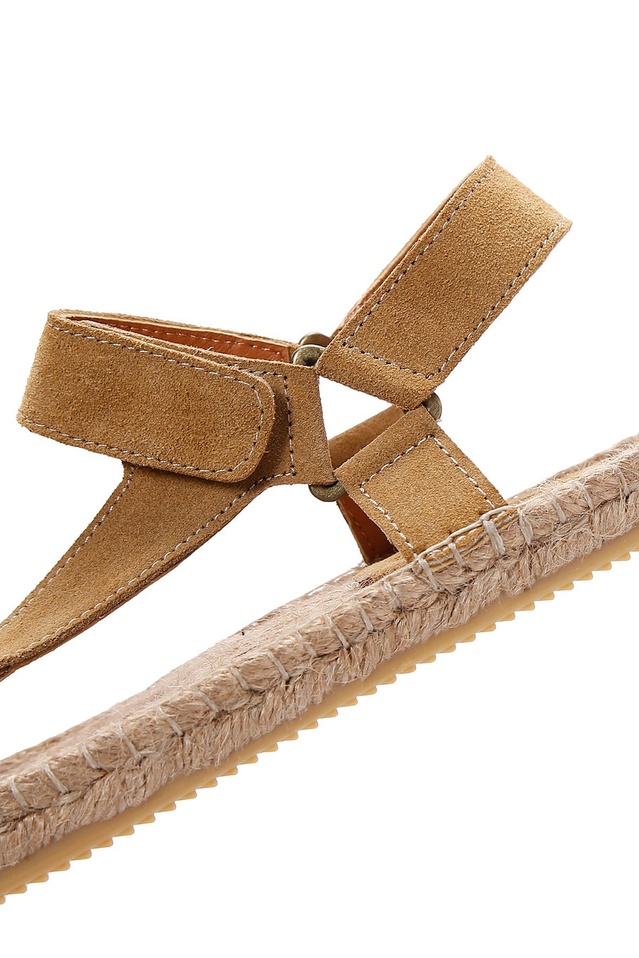 Kadın Camel Hasır Tabanlı Sandalet