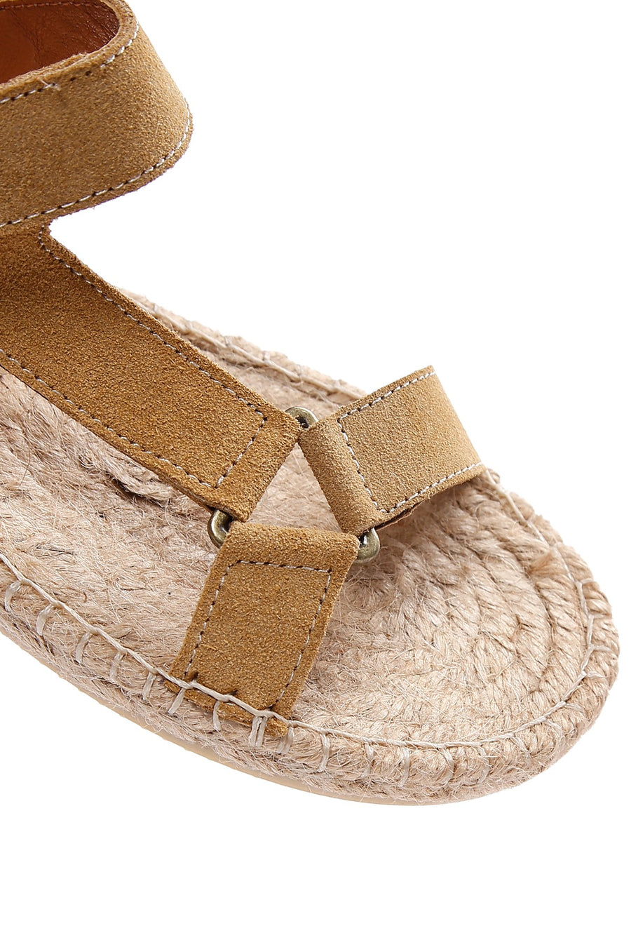 Kadın Camel Hasır Tabanlı Sandalet
