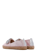 Women's Beige Stone Straw Sole Espadrille | Derimod