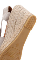 Women's Mink Suede Leather Wedge Heel Espadrille | Derimod