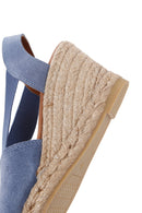 Kadın Lacivert Süet Deri Dolgu Topuk Espadril | Derimod