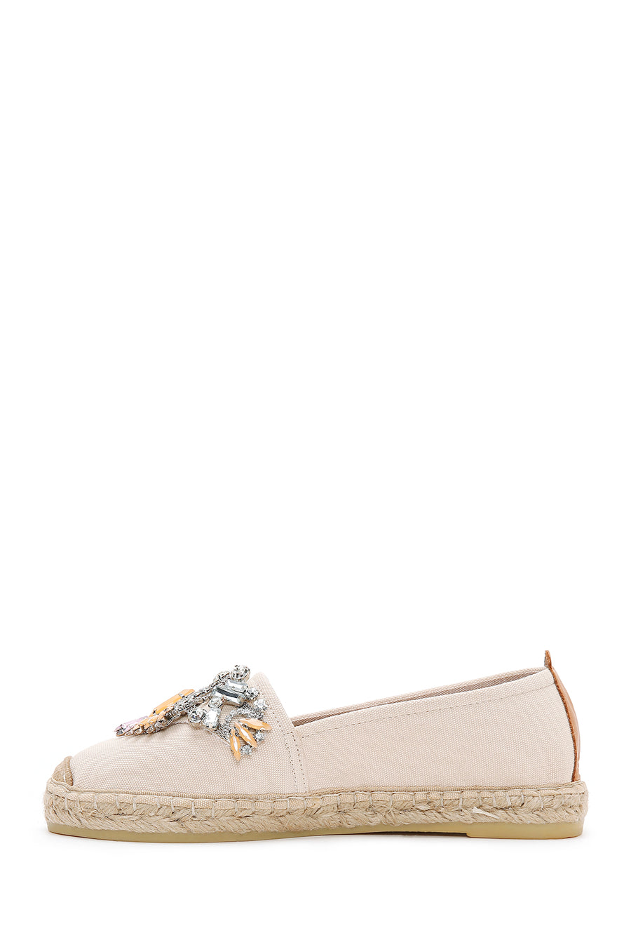 Women's Beige Stone Straw Sole Espadrille