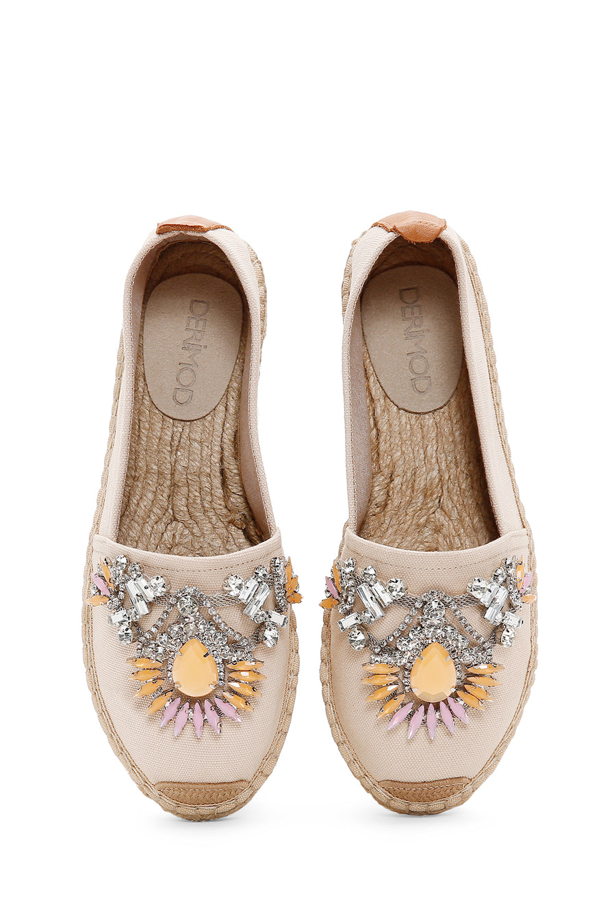 Women's Beige Stone Straw Sole Espadrille
