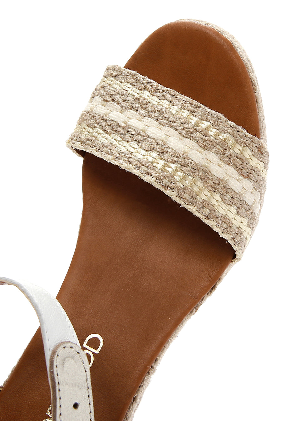 Women's White Wedge Heel Espadrille Sandals