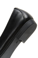 Women's Black Leather Bow Ballerina Ballerinas | Derimod