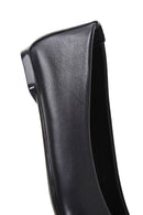 Women's Black Leather Ballerina Ballet Shoes | Derimod