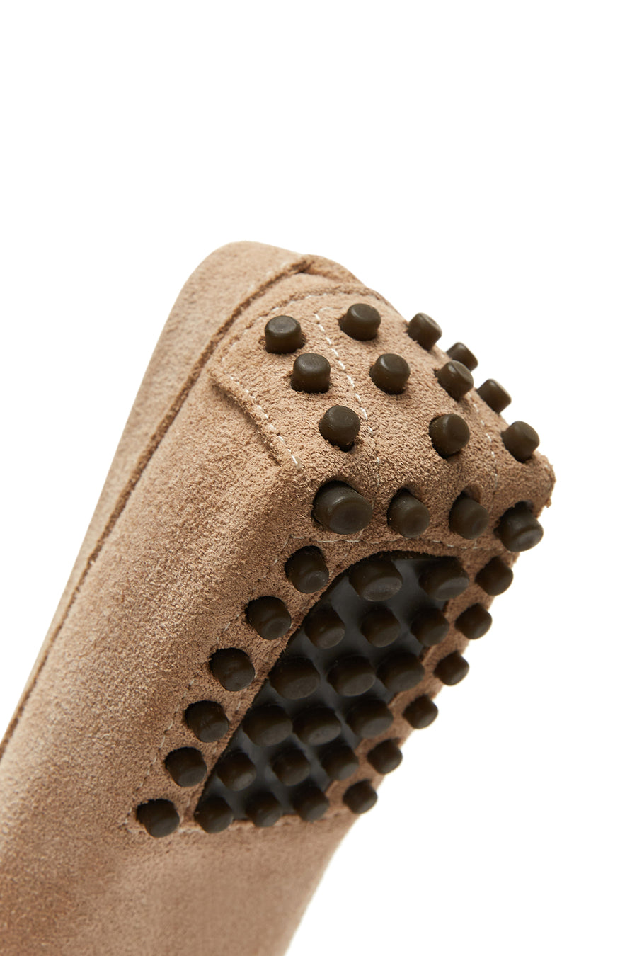 Kadın Bej Süet Deri Klasik Loafer