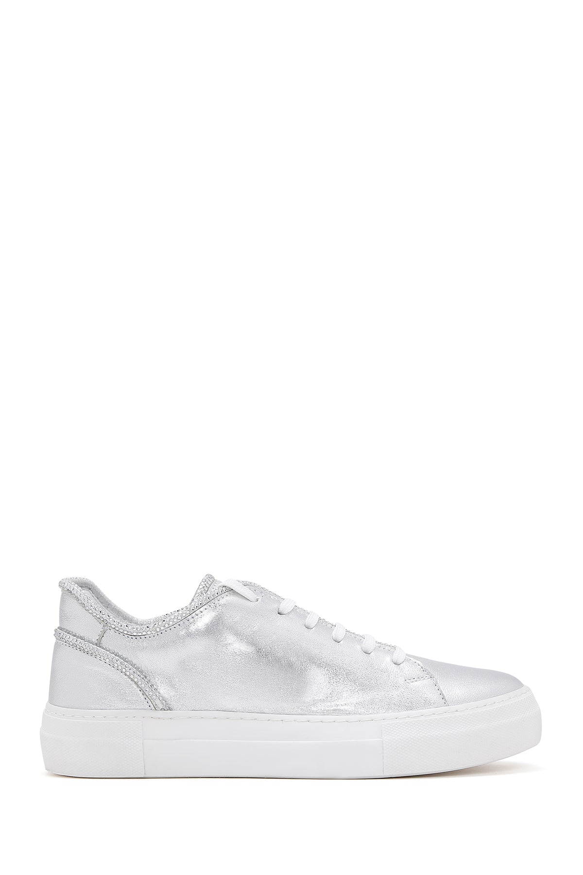 Women's Silver Leather Sneaker 23SFD291132 | Derimod