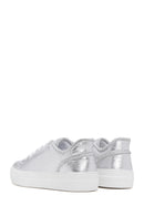Women's Silver Leather Sneaker | Derimod