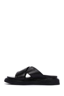 Kadın Siyah Deri Comfort Terlik | Derimod