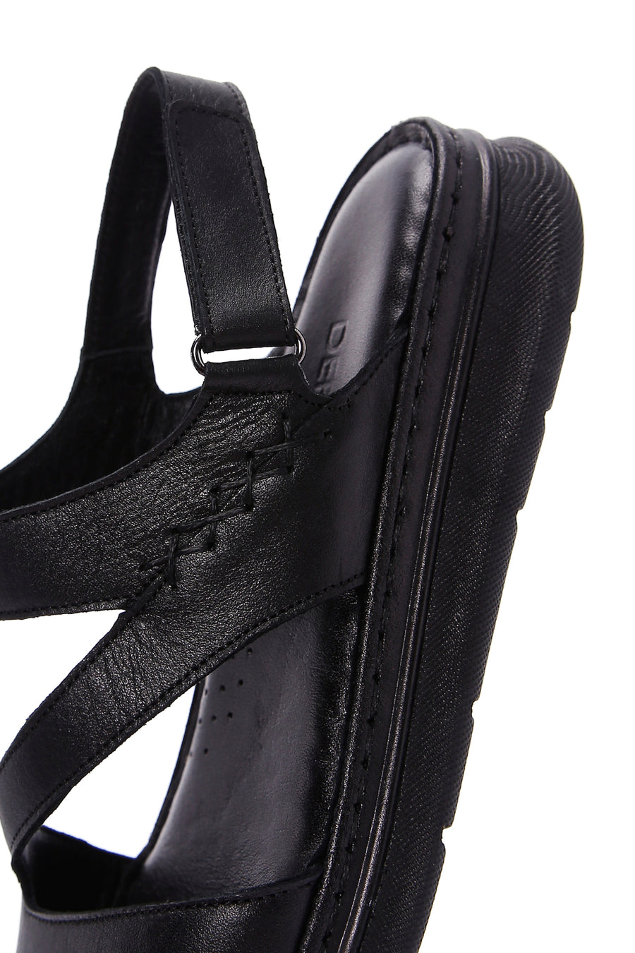 Kadın Siyah Deri Comfort Sandalet