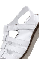 Kadın Beyaz Deri Comfort Sandalet | Derimod