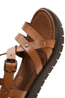 Kadın Taba Deri Bodrum Sandalet | Derimod