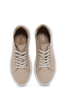Kadın Bej Deri Sneaker | Derimod