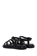 Kadın Siyah Deri Comfort Sandalet | Derimod