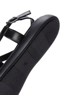 Kadın Siyah Deri Comfort Sandalet | Derimod