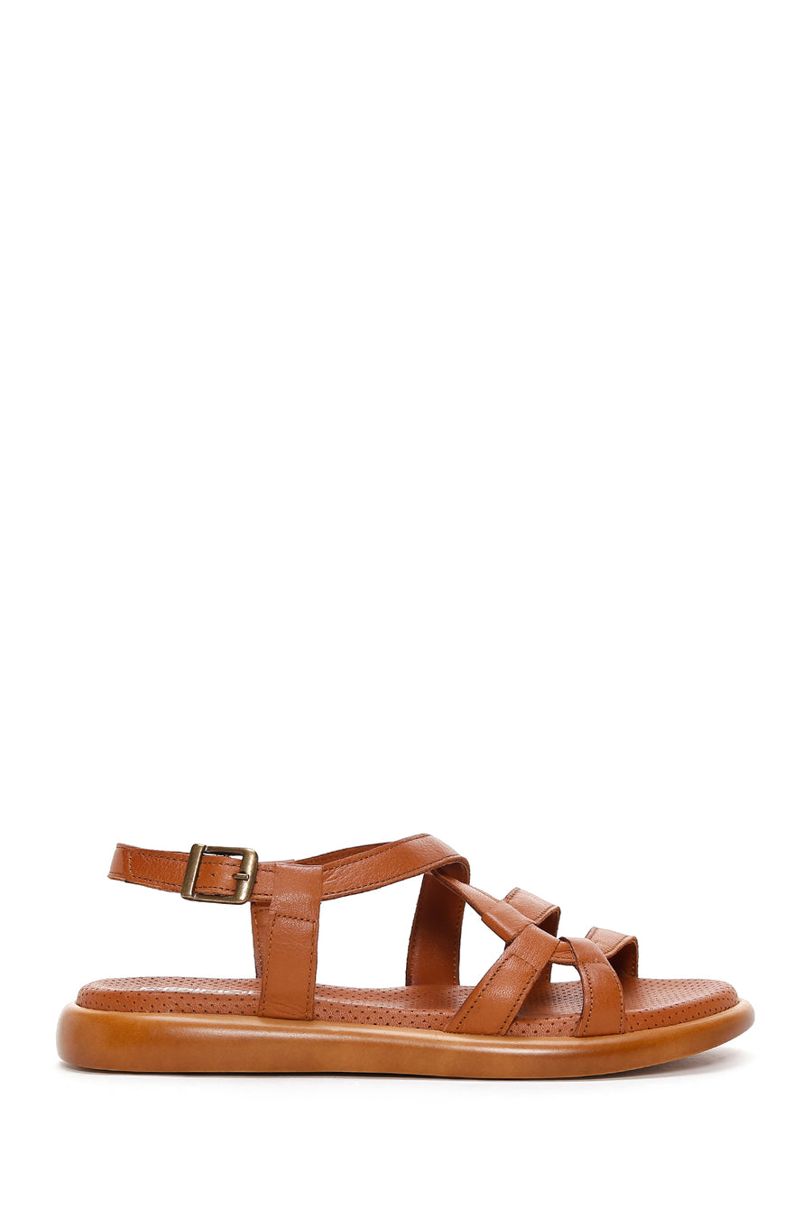 Kadın Taba Deri Comfort Sandalet 23SFD360318 | Derimod