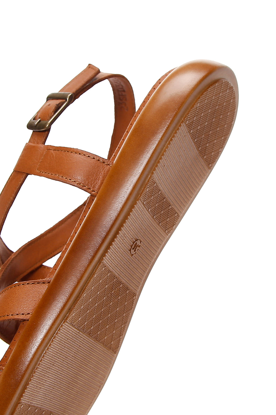 Kadın Taba Deri Comfort Sandalet