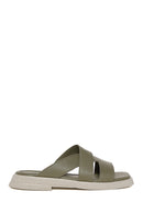 Kadın Yeşil Deri Comfort Terlik | Derimod