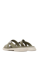 Kadın Yeşil Deri Comfort Terlik | Derimod