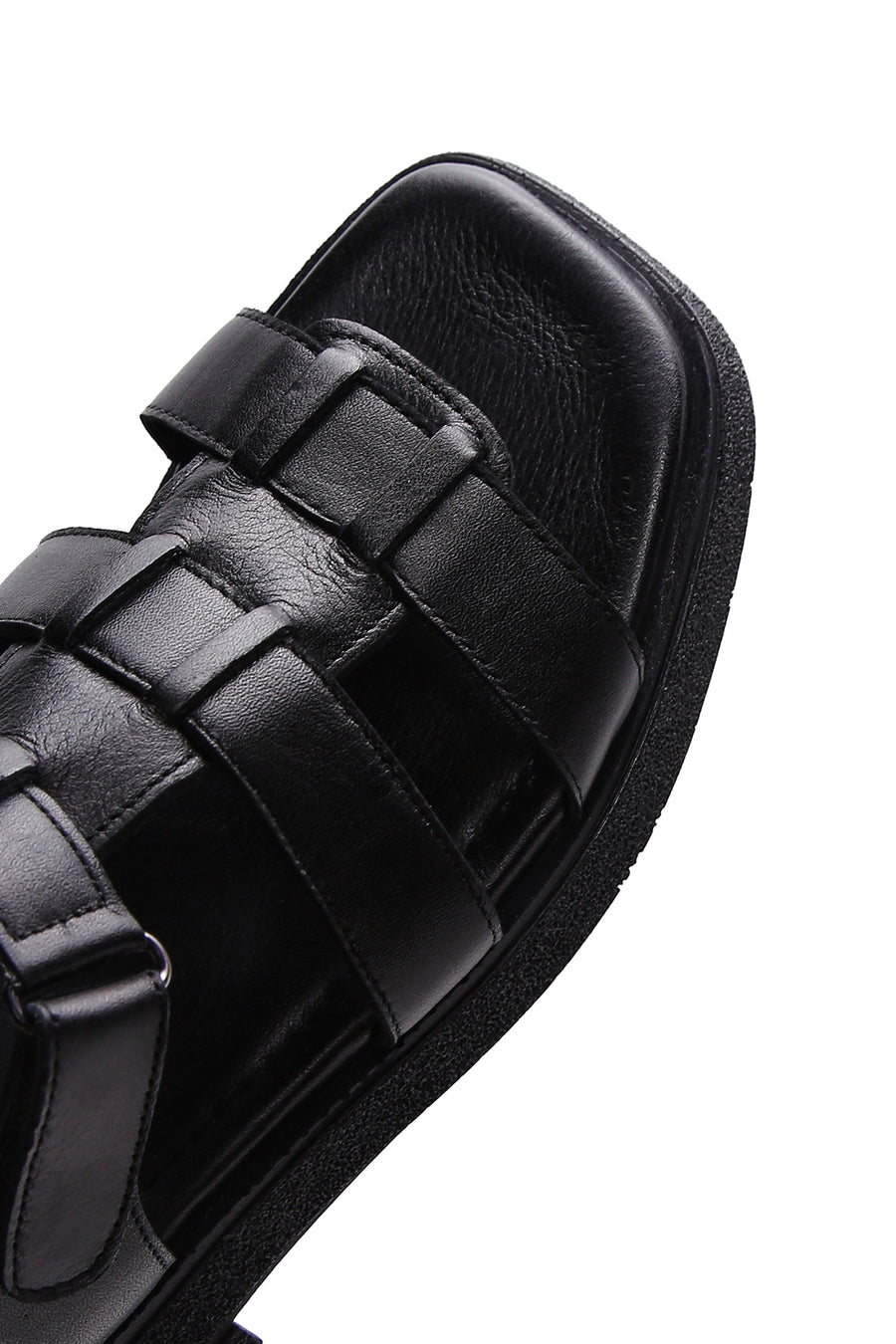 Kadın Siyah Deri Comfort Sandalet