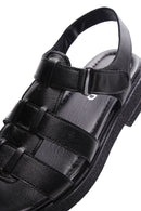 Kadın Siyah Deri Comfort Sandalet | Derimod