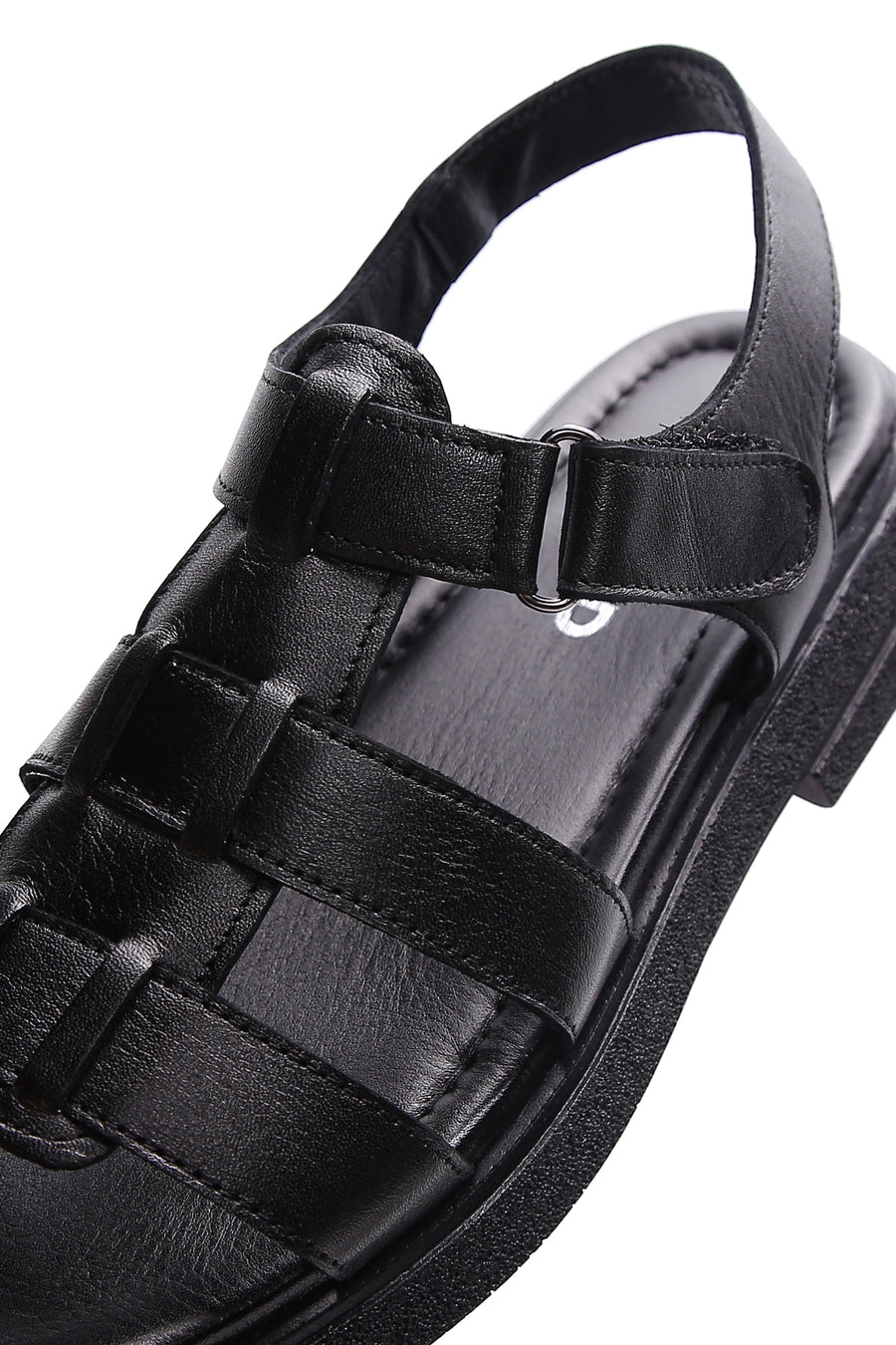 Kadın Siyah Deri Comfort Sandalet