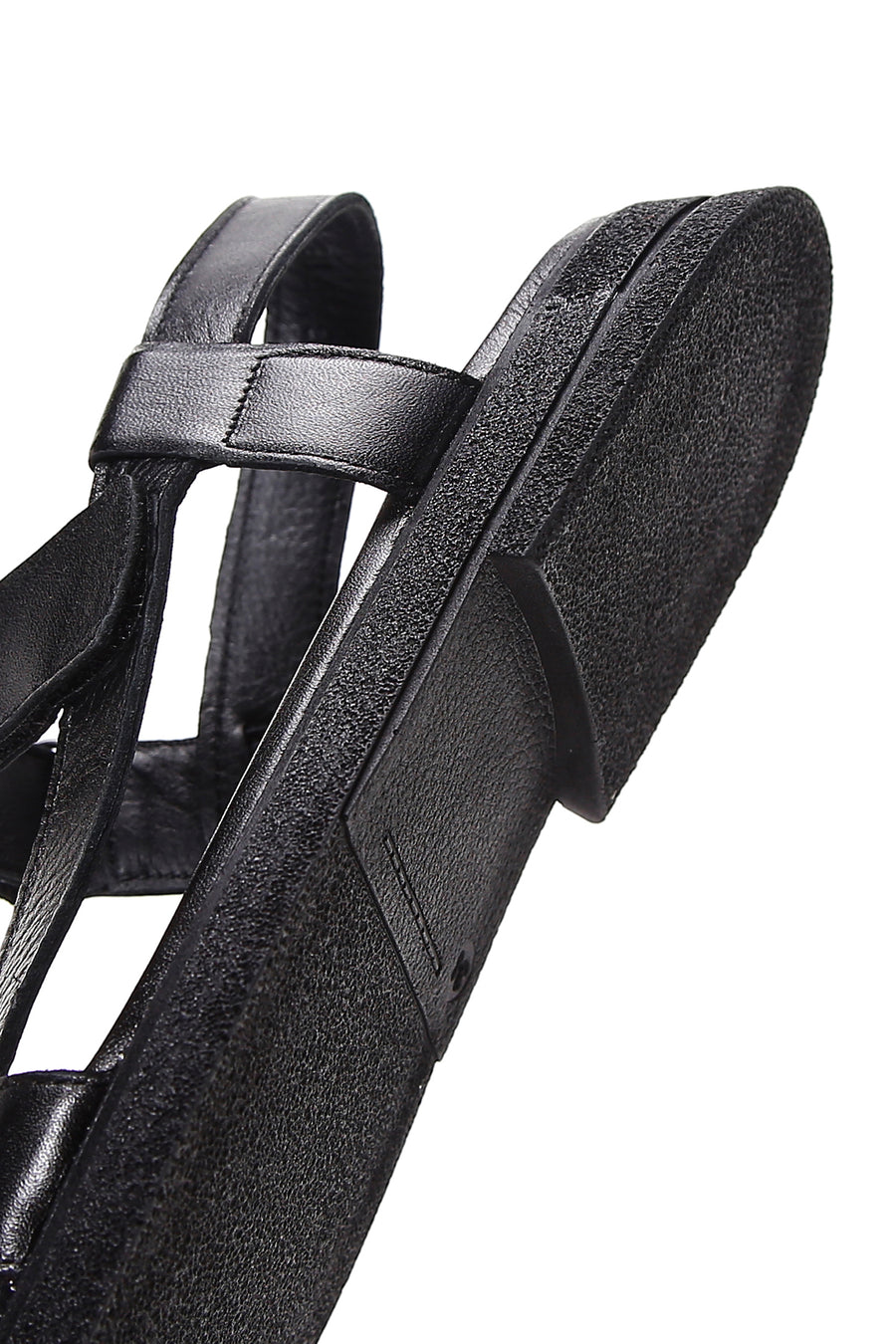 Kadın Siyah Deri Comfort Sandalet
