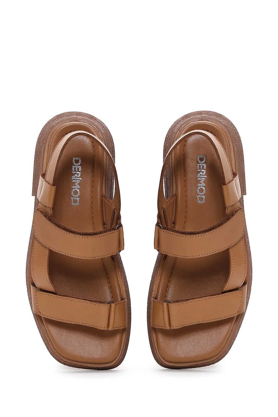 Kadın Taba Deri Comfort Sandalet