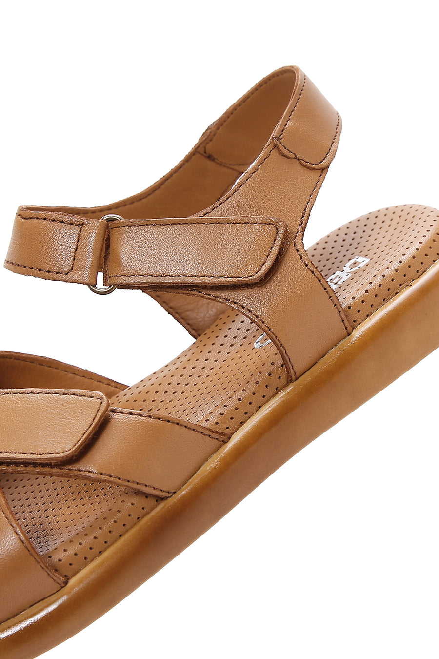 Kadın Taba Deri Comfort Sandalet
