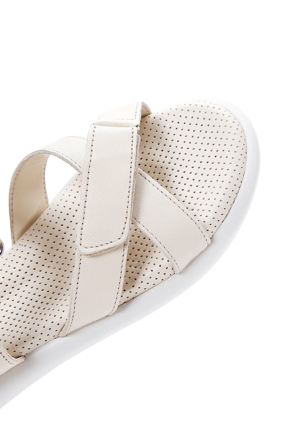 Kadın Bej Deri Comfort Sandalet