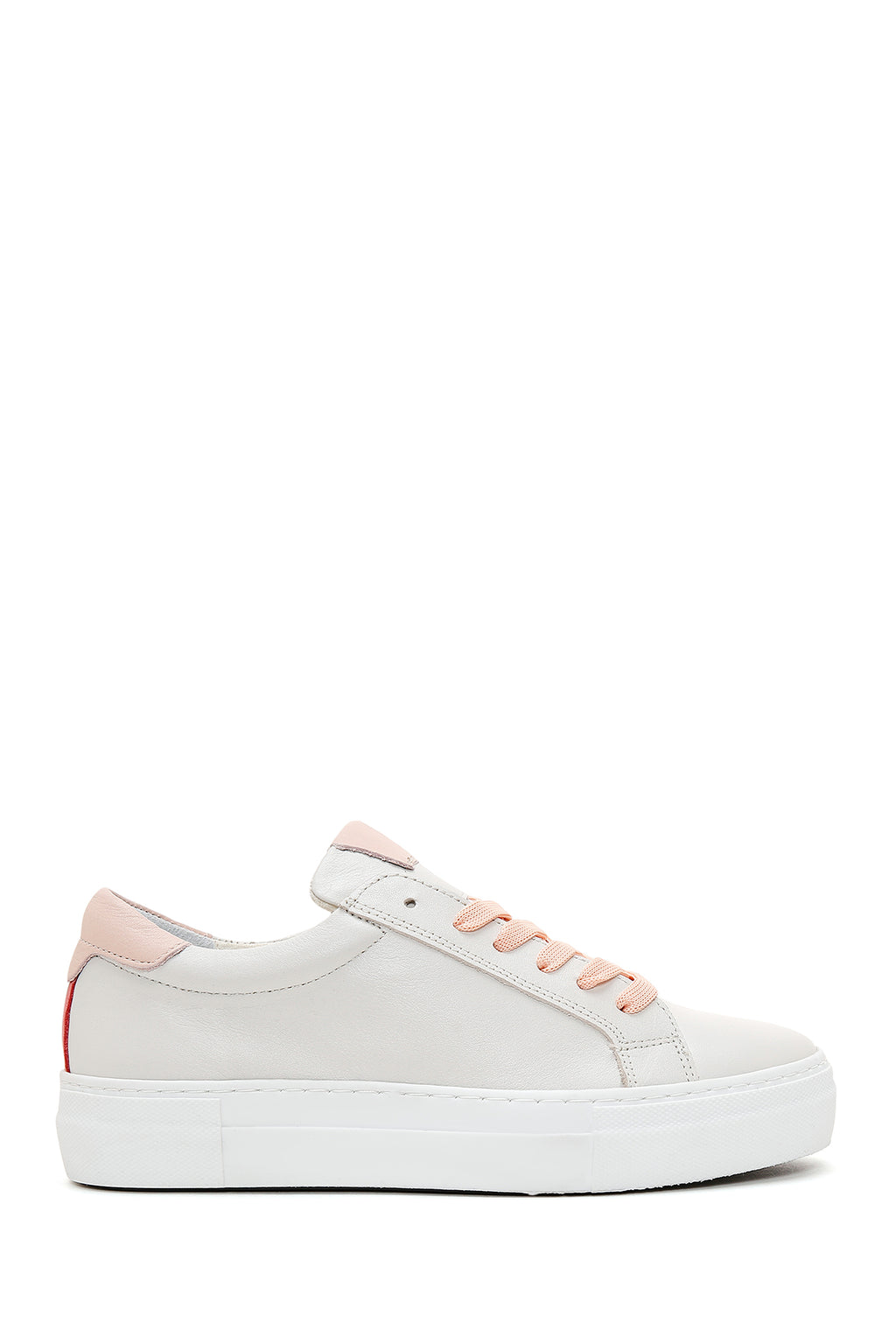 Kadın Krem Deri Sneaker