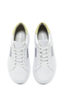 Kadın Beyaz Deri Kalın Tabanlı Sneaker | Derimod