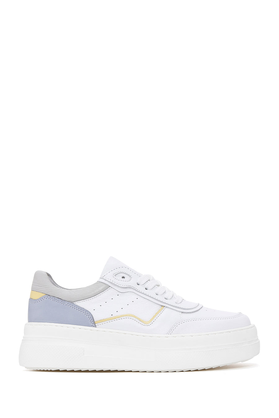 Kadın Beyaz Deri Kalın Tabanlı Sneaker 23SFD370718 | Derimod