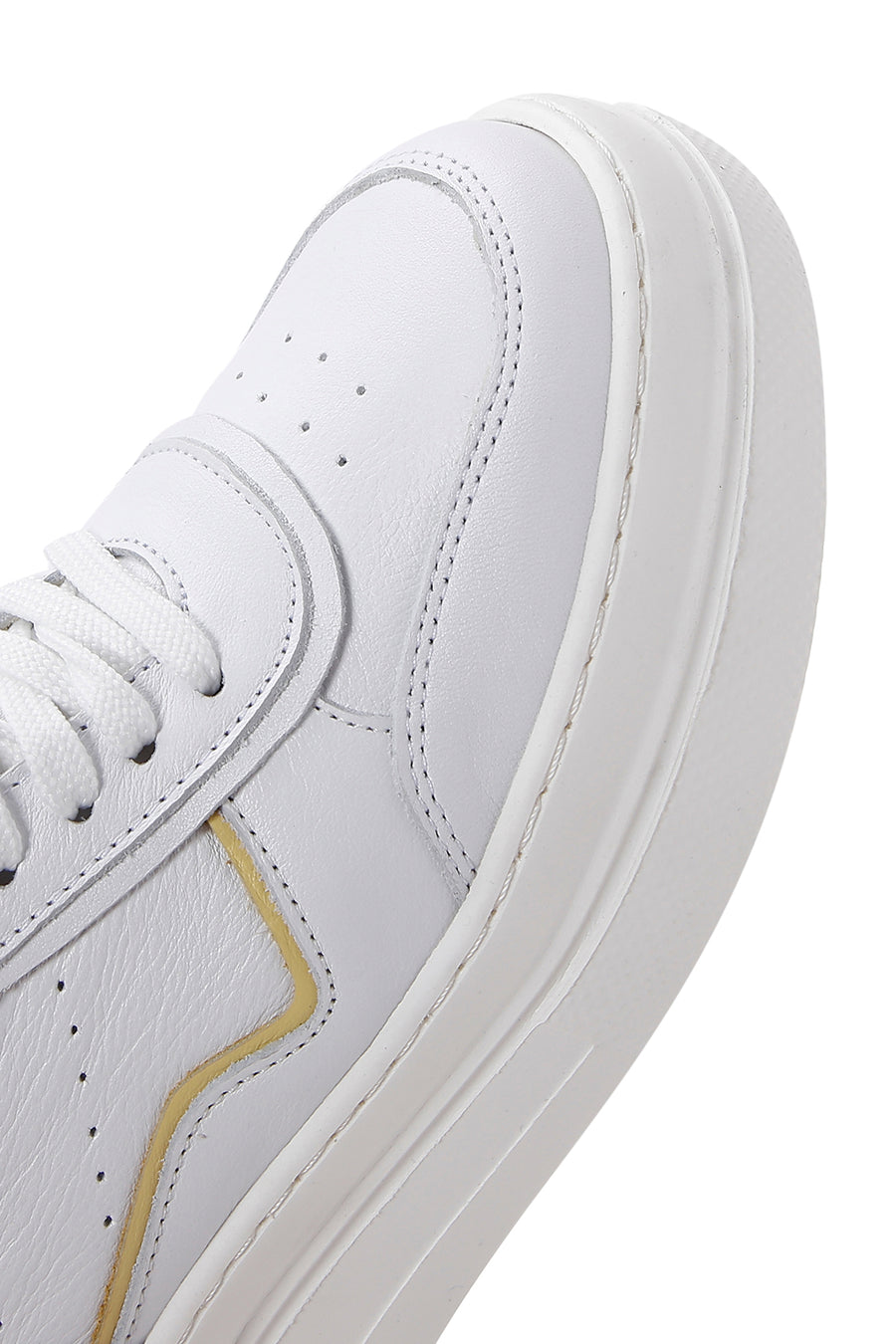 Kadın Beyaz Deri Kalın Tabanlı Sneaker