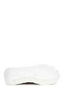 Kadın Bej Deri Süet Detaylı Kalın Tabanlı Sneaker | Derimod