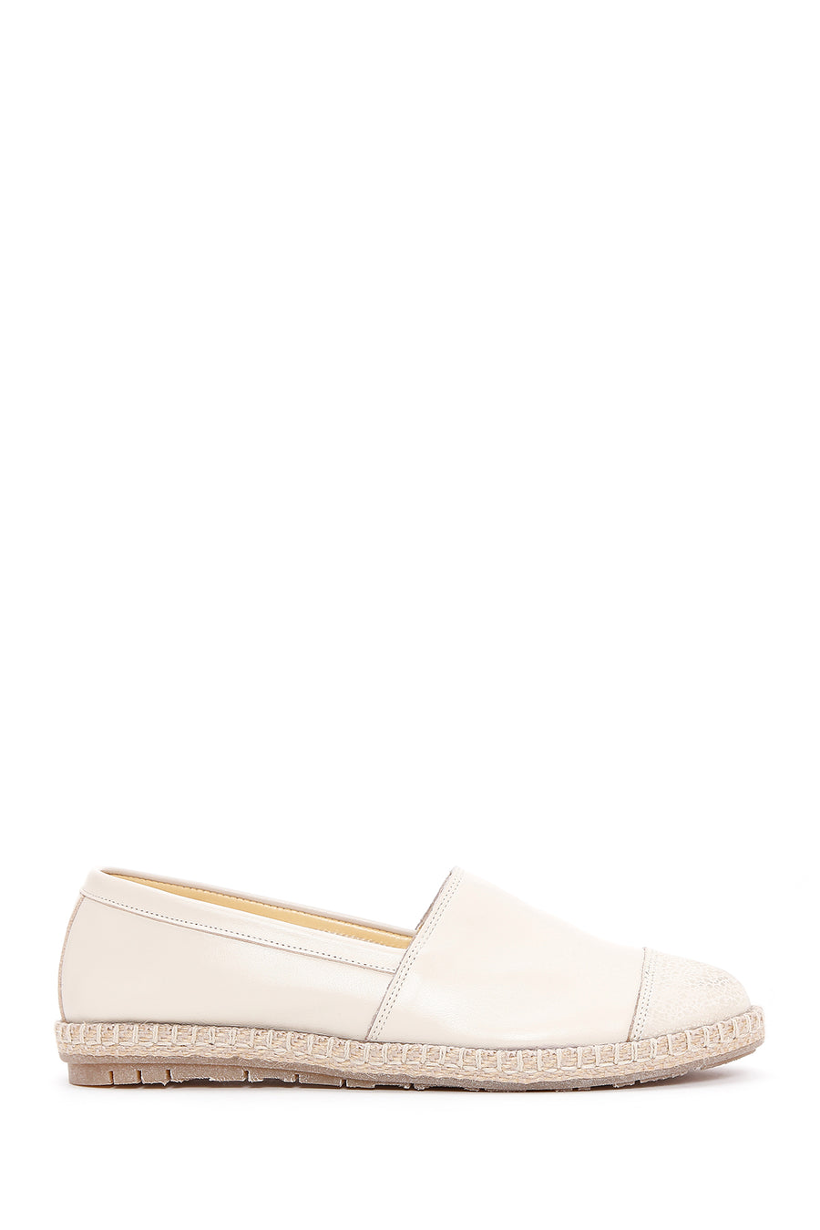 Kadın Bej Deri Espadril 23SFD410018 | Derimod