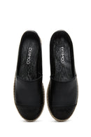 Kadın Siyah Deri Espadril | Derimod