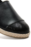 Kadın Siyah Deri Espadril | Derimod
