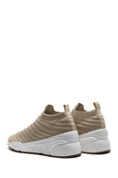 Women's Beige Thick Soled Sneaker | Derimod
