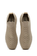 Women's Beige Thick Soled Sneaker | Derimod