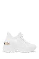 Women's White High-Based Sneaker | Derimod